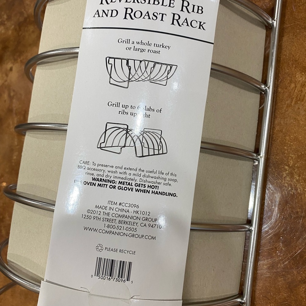 Charcoal Companion Reversible Rib and Roast Rack - Picture 2 of 4